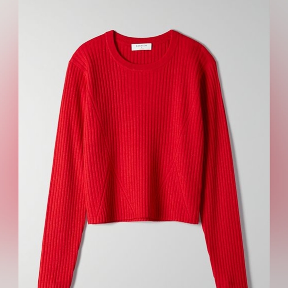Aritzia Babaton NATHANIEL Red Sweater - Picture 1 of 6